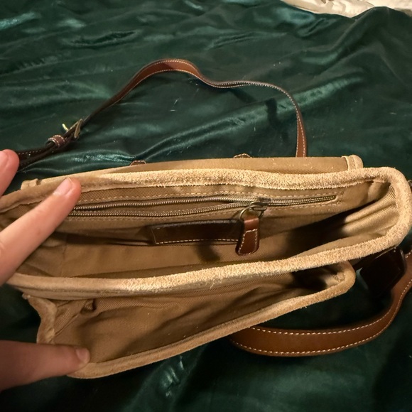 Coach Tan and Brown Leather Flap Bag - Picture 6 of 7